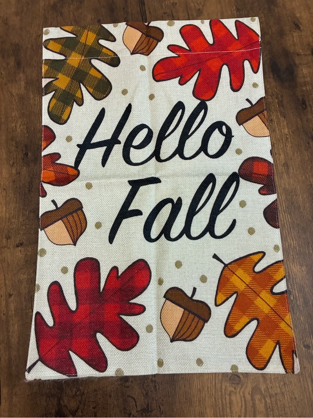 Hello Fall Two Sided Decorative Garden Flag - Picture 4 of 4